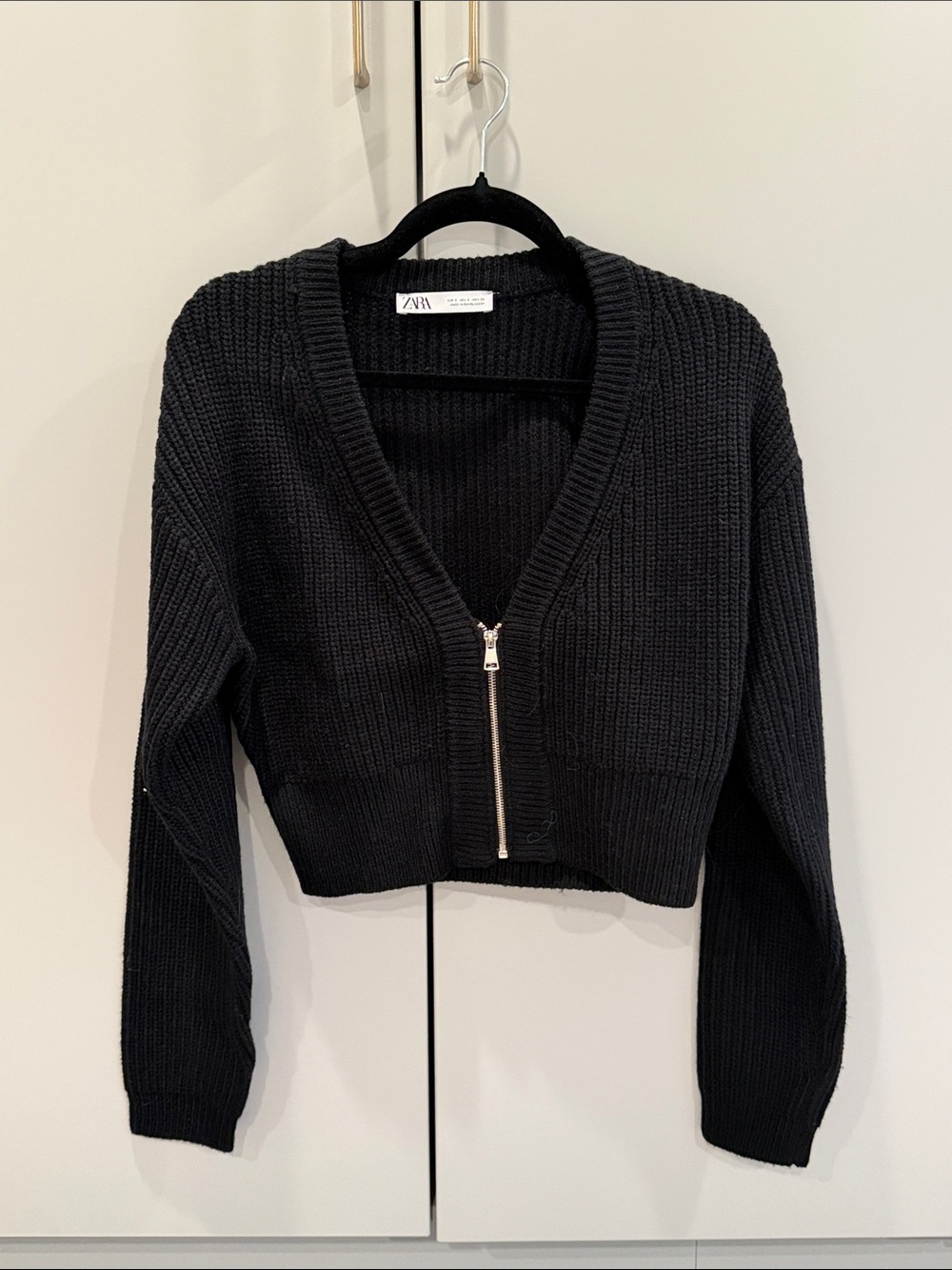 Zara Zip-Front Knit Sweater